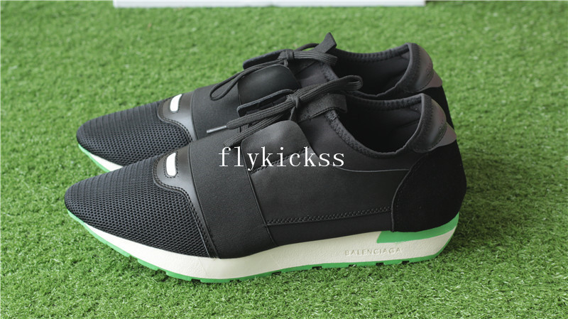 Blaneciaga Race Runner Trainer Black Green